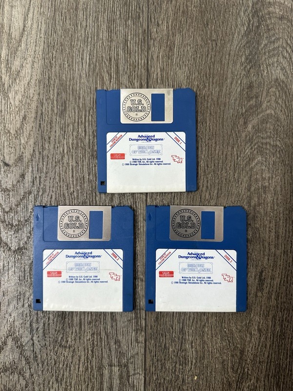 Advanced Dungeons & Dragons Heroes Of The Lance Atari ST Game 3 Floppy Disk Set