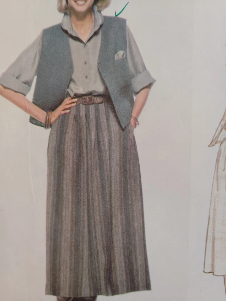 Skirt Handkerchief Vest Skirt Vogue 1957 Sewing Pattern VTG Cut Kasper Loose Fit - Image 2 of 4
