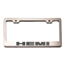 Plate Frame Black C-Fiber "HEMI" Inlay for Challenger/Charger [Stainless]