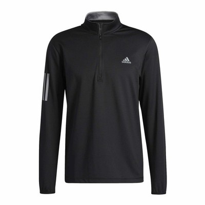 Adidas 3-Stripe Midweight Layering Pullover Men's LARGE Black/Grey FR5519