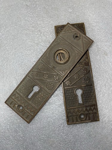 Vintage Pair Of F C. Linde Solid Brass, Backplates.