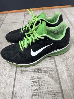 Nike Air Max 429890-013 Black Running Shoes Sneakers Neon Green Womens Size  10