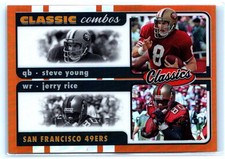 2022 Panini Classics #CC-2 Jerry Rice / Steve Young Classic Combos Orange #/10