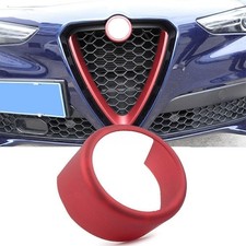 Car Front Grille Grill Logo Emblem Ring Trim Fit Alfa Romeo Stelvio 2017-2020 18 Car Front Grille Grill Logo Emblem Ring Trim Fit Alfa Romeo Stelvio 2017-2020 18