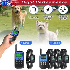 Remote Dog Shock Training Collar Rechargeable Waterproof Pet Dog Collar 4900 FT