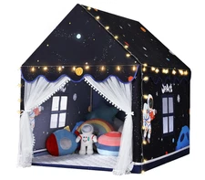 Space Kids Tent Indoor: with Mat, Star Lights - Kids Play Tent Space Toys for