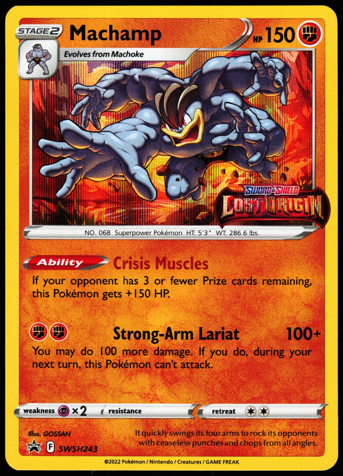 Pokemon Card - Machamp Sword & Shield Promo SWSH243 Promo