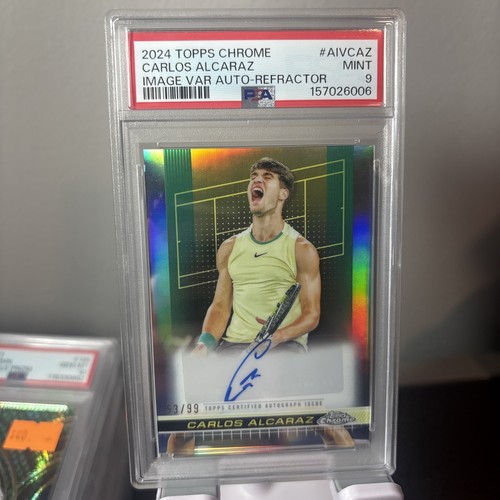 Carlos Alcaraz [Refractor] #AIV-CAZ 2024 Topps Chrome Image Variation Autograph card