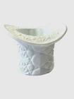 Milk Glass Fenton Top Hat Vase Pencil Holder Trinket Dish Daisy & Button Pattern