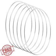 PATIKIL Dream Catcher Rings 6.3 Inch Metal 6 Pcs Silver