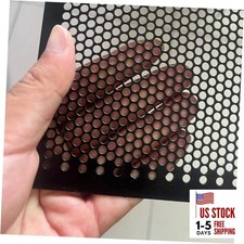 23.6" 47.2" Black Perforated Metal Sheets 2 Pieces 1/6" 4mm Round Hole