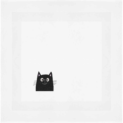 Baumwollserviette/Dinnertuch ''Happy Black Cat'' (NK00038474)