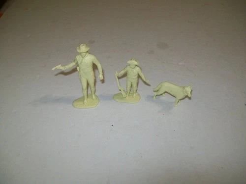 VINTAGE MARX SCREEN GEMS CHARACTER  FIGURES  RUSTY  RIN TIN TIN  LT RIP MASTERS