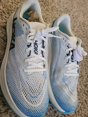 Hoka One One Rincon 4 Running Sneakers Mens 15 D Shoes Blue White Excellent !