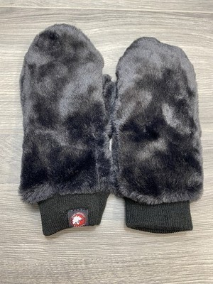 Canada Weather Gear Authentic Heritage Sportswear Red Maple Leaf Black Mittens