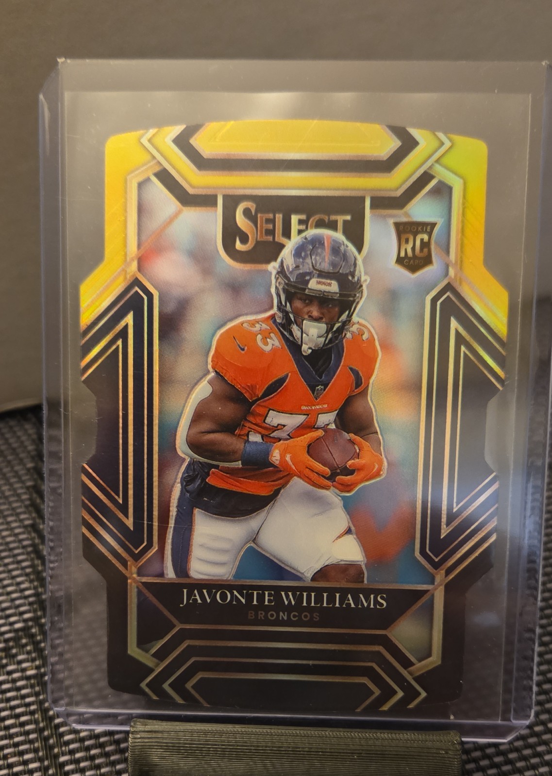 2021 Panini Select - Club Level Javonte Williams #257 Black & Gold Prizm Die-Cut