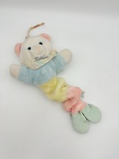EDEN Teddy Bear Crib Pull Plush Toy Pastel Nursery Lovey Tested Works