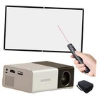 Professional Meeting Room Bundle, 720P Hd Mini Projector, 72-inch Screen
