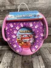New Cushion Potty Seat, SUPER WINGS, handle & plastic Backing, Bad Nylon Cover