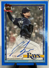 IAN SEYMOUR RC 2026 Topps 1991 Topps Auto #91A-SEY Blue /150 RAYS - See Listing