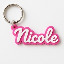 Custom Name Tag 3D Printed Keyring Multicolored Keychain Kids Bag Tags Luggage