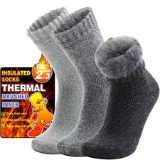 3 Pairs Warm Thermal Socks Winter Ski Thick Boot Insulated Cold Weather