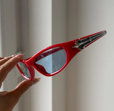 Y2K Glasses Fashion Sunglasses Vintage Style Red