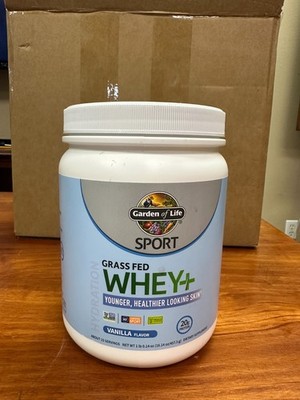 Garden of Life Sport Whey Plus Skin Vanilla Marine Collagen MSM Protein Exp 8/27