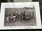 A4 Photograph Of Wellington bomber And Bomber Crews Signed By WW2 Veterans