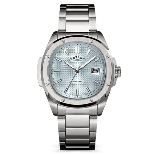 Rotary Mens Watch Apex 100 RGB10077/57 blue dial Date RRP £229.00