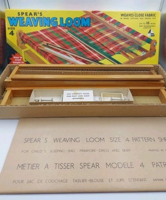 Spear s Weaving Loom Size 4 Vintage Wooden Tabletop Craft Loom Made in England