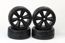 GRC124GTB  USGT  Tire on GT Spoke Black wheel set of 4 NonBelted