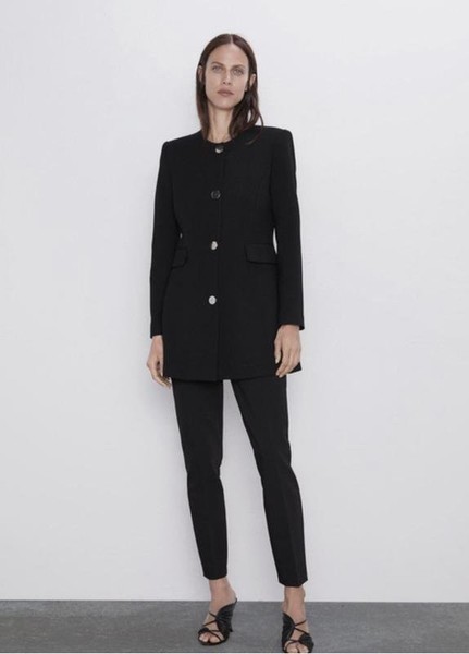 Women ZARA Coat Black 38 / M / 46