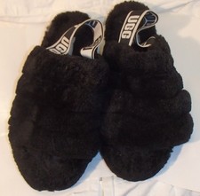 UGG Australia Fluff Yeah Slide Sandals for Women, Size US 8 - Black Slippers