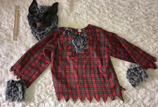 Halloween Wolf Gray Mascot Costume Cosplay Youth L Birthday Party Game Dress