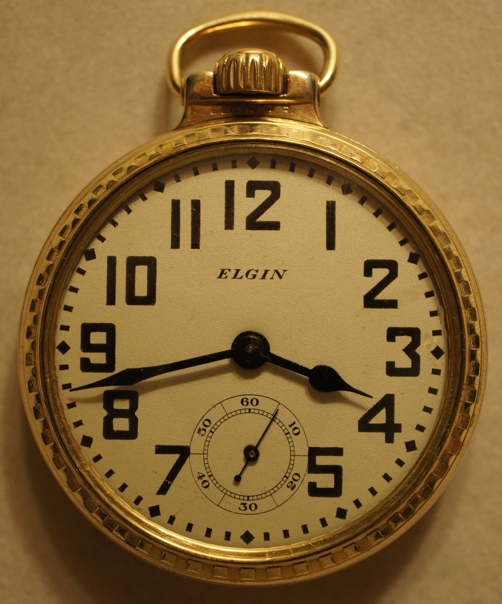 Bw Raymond Railroad Pocket Watch Values Vintage 1925 Elgin Raymond