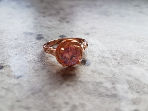 JOLIE BAGUE FANTAISIE COULEUR OR PERLE ROSE TAILLE 57 NEUVE - Picture 2 of 4