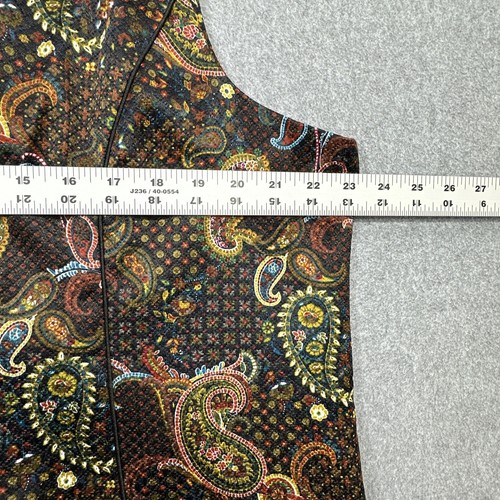Orvis Vest Women XL Black Red Blue Paisley Lined Cottagecore Country Casual - Picture 8 of 11