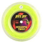 Pro's Pro Hexaspin Twist Tennis String - 200m (660ft) Reel - 1.25mm - Lime