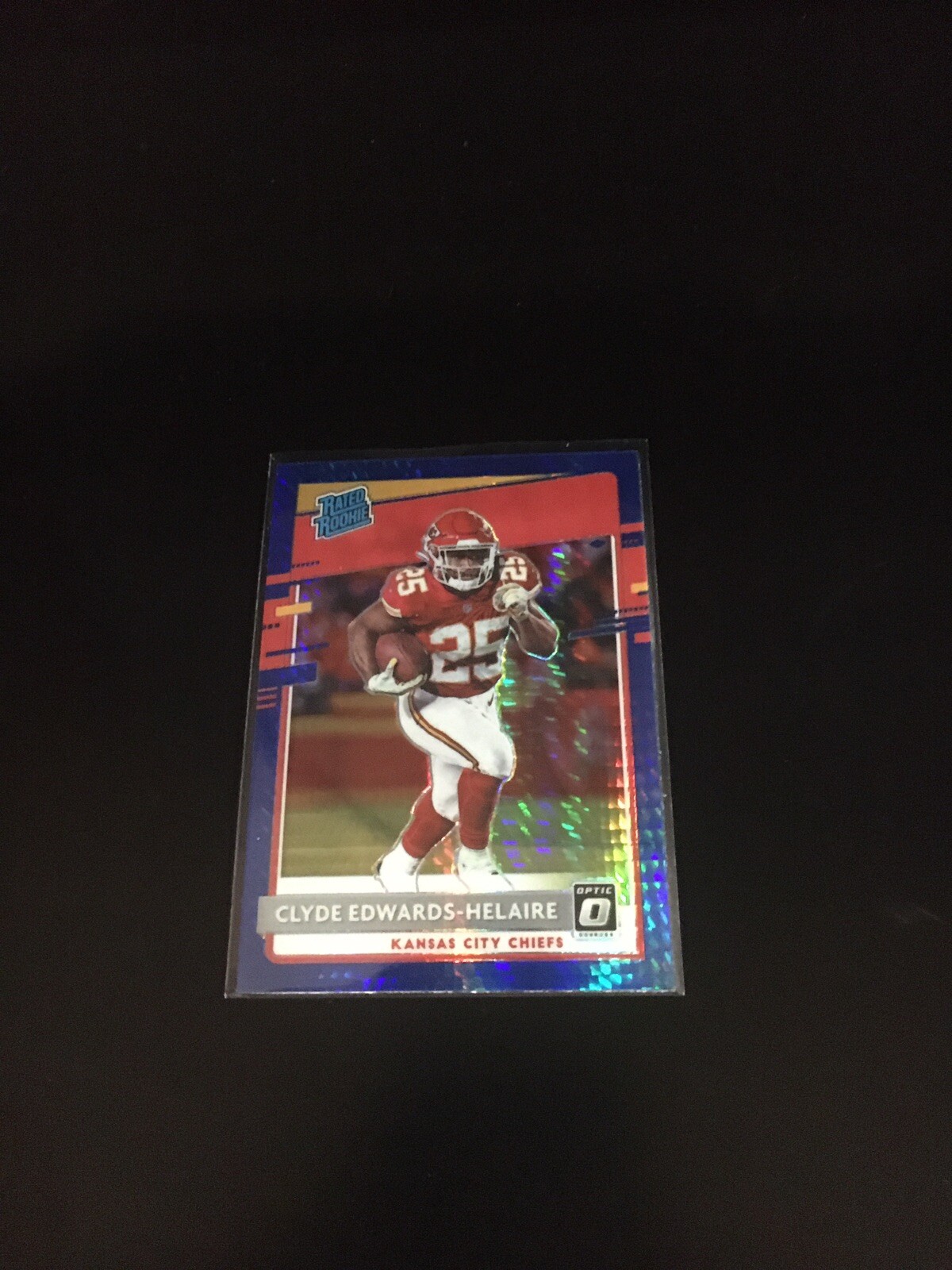 2020 Optic Rated Rookie Blue Hyper Prizm Clyde Edwards-Helaire RC # 171 Pwe