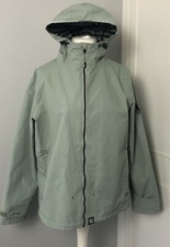 Weird Fish Wear The Weekend Hooded Parka Waterproof Jacket Size Uk 14 Green