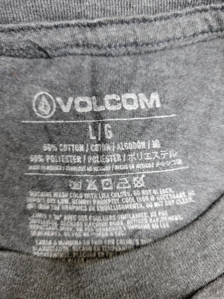 Volcom Gray Short Sleeve Graphic Shirt Size Men's Size Large - Image 2 of 4