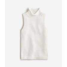 New J. Crew Size XS Rollneck sweater shell White FA23 Stain 