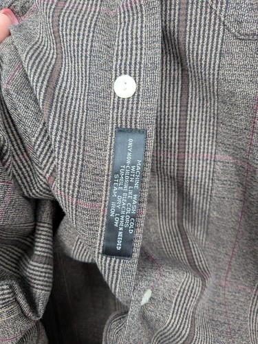 Vintage Brandini Button Up Shirt Men Size L Pinstriped Retro Hipster 90s Casual - Picture 8 of 8