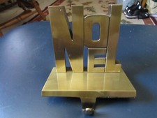 Noel Gold Tone Bożonarodzeniowy wieszak na pończochy / pończochy