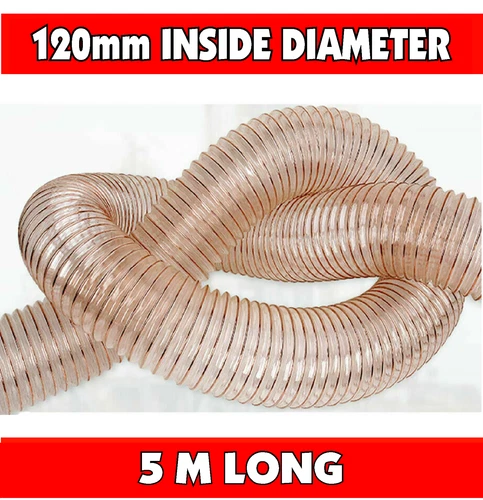 Flexible Exhaust Pipe Vent Hose Dust Collection Ducting Ventilation CNC 120mm PU - Picture 17 of 19