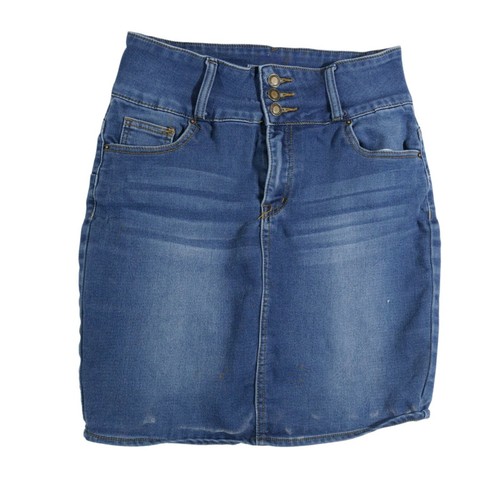 Angel Kiss Womens Button Fly Denim Blue 