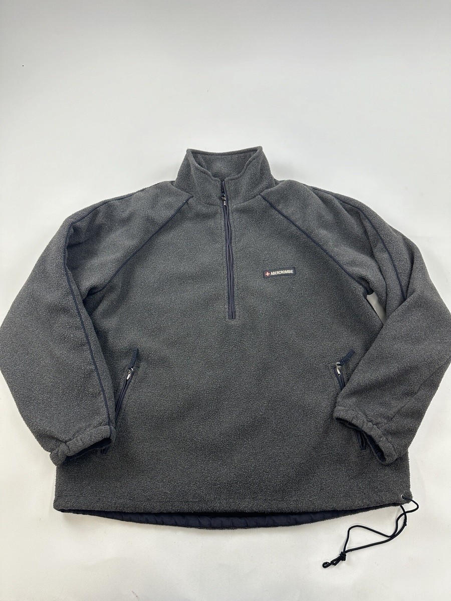 Vintage Abercrombie & Fitch Jacket Mens Large Gray Mountain Fleece