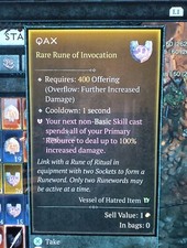 Diablo 4 - Eternal - Qax - Rune 