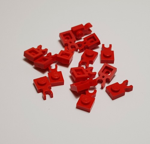 15x LEGO® Classic Plate with Clip 1x1 Red 4085 Holder City Harry Potter - Picture 2 of 2
